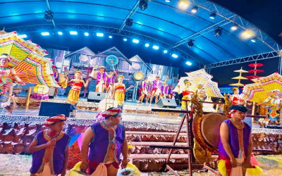 การแสดงกลองสะบัดชัยงานเทศกาลอาหารและของดีอำเภอทุ่งเสลี่ยม ปี 2569