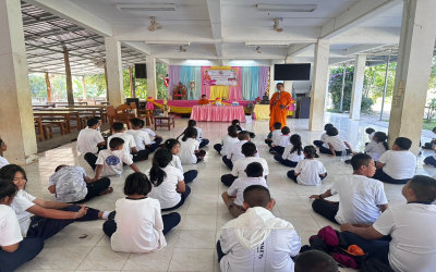 โรงเรียนบ้านธารชะอมจัดค่ายคุณธรรม